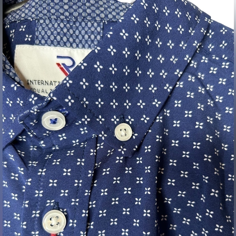 International Report Men’s Navy Stretch Long Sleeve Button Down Modern Fit Small - Picture 5 of 14